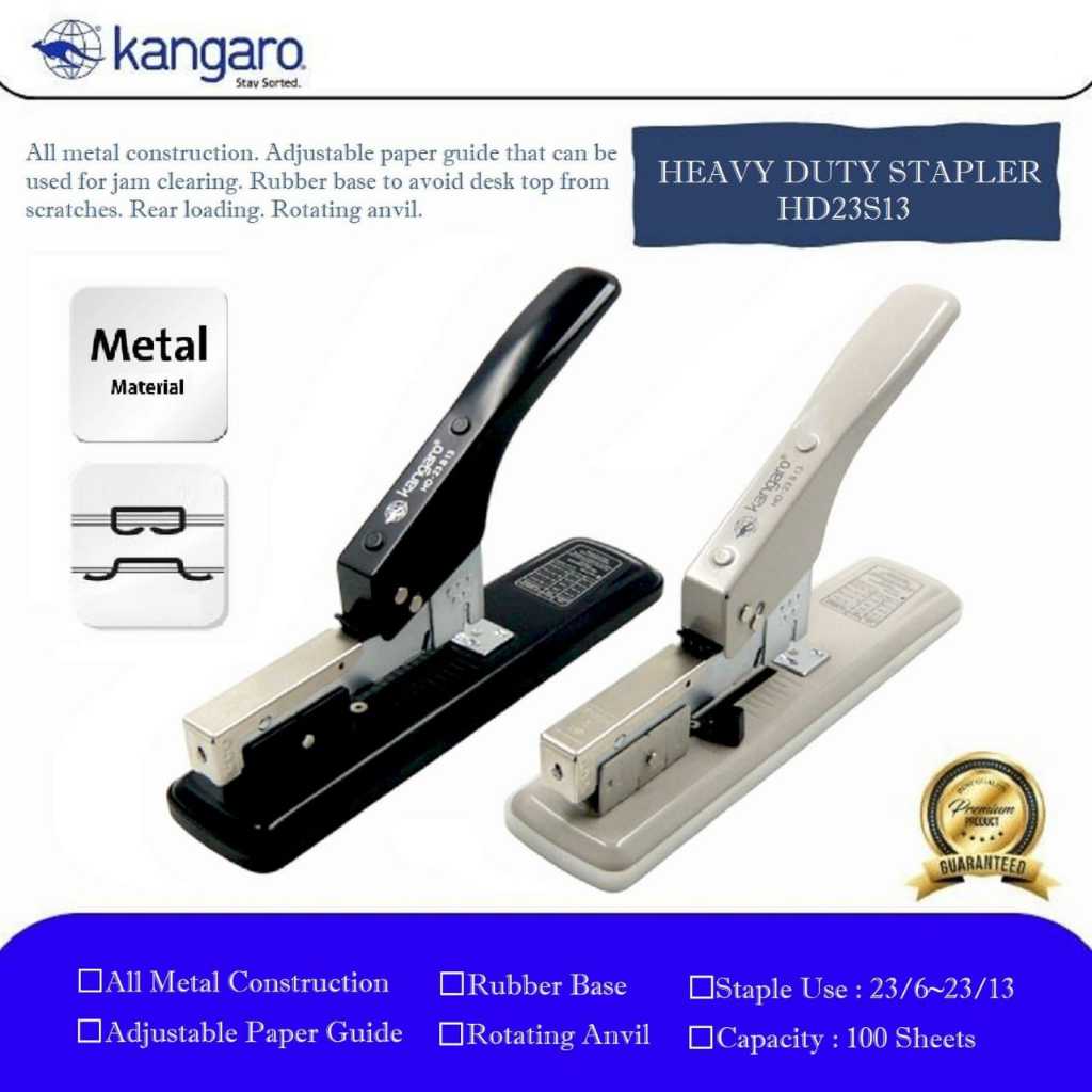 Alat Stapler Jilid Heavy Duty / Stapler Besar HD 23S13 Kangaro/Staples Besar Jilid