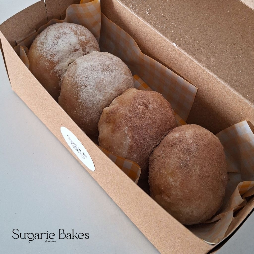 

[ Sugarie Bakes ] Donat Mochi Vanilla / Coklat