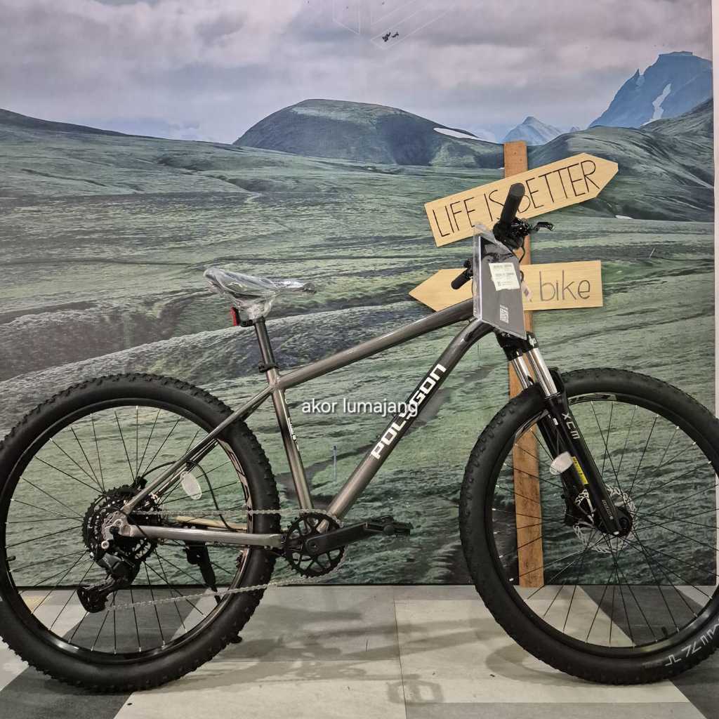 polygon cascade 4 2025 alloy 27.5 1x9 shimano cues GARANSI RESMI ready charcoal green