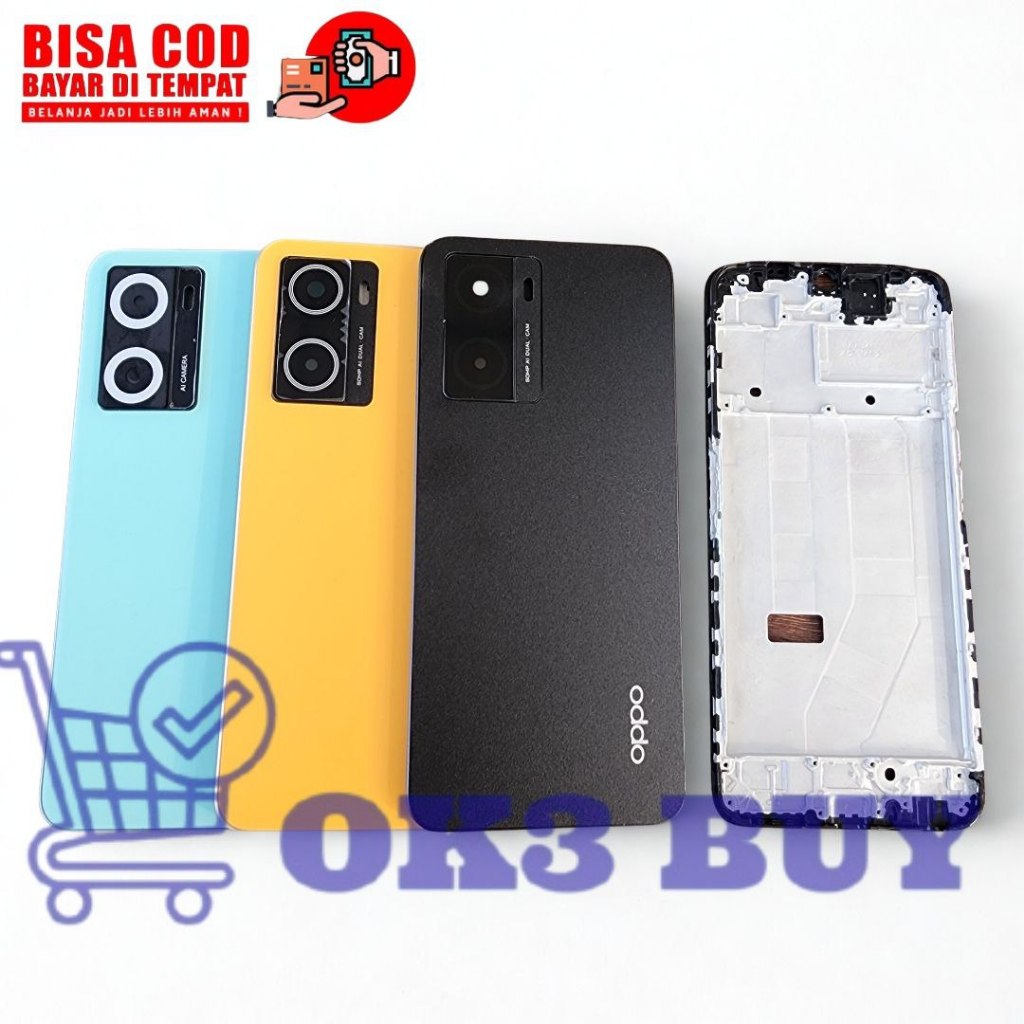 Back Cover Casing Fullset OPPO OPPO A57 4G CPH2387 Backdoor Tutup Belakang + Frame Lcd Housing Opo