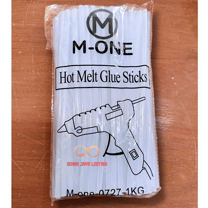 

(PER PACK) M-ONE Refill Lem Tembak Kecil 27cm Lem Bakar Per Pack 1KG (akurat 950gr)