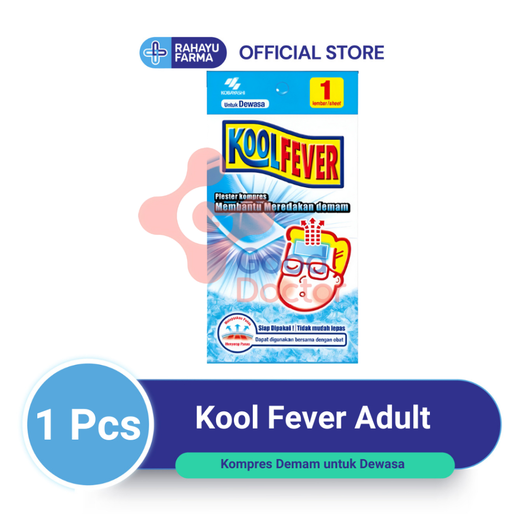 KoolFever Kool Fever Plester Kompres Menyegarkan untuk Dewasa 1 Lembar / KoolFever