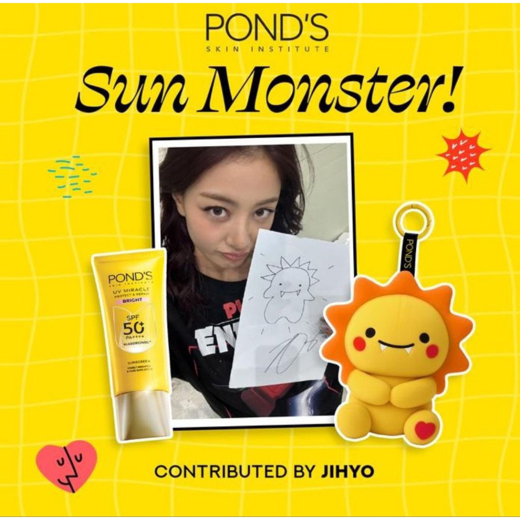 READY BAG CHARM & PHOTOCARD JIHYO TWICE X PONDS OFFICIAL SUN MONSTER PC POCA OFC OFF ORI RICIS KONSE