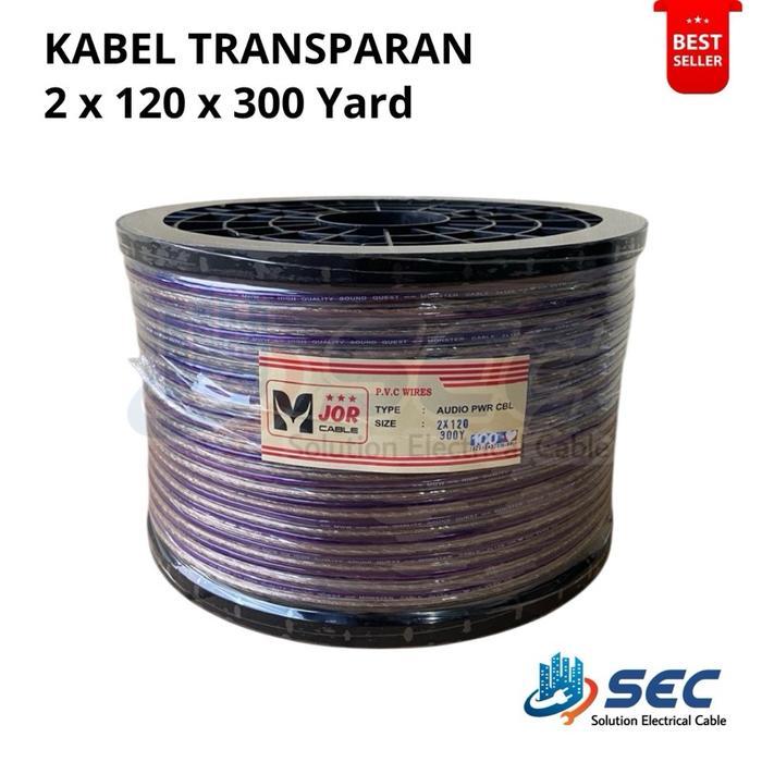 MJOR Cable Kabel Transparan 2 x 120 300 Yard / Kabel Serabut Transparan 2x120x300 Cable Transparan