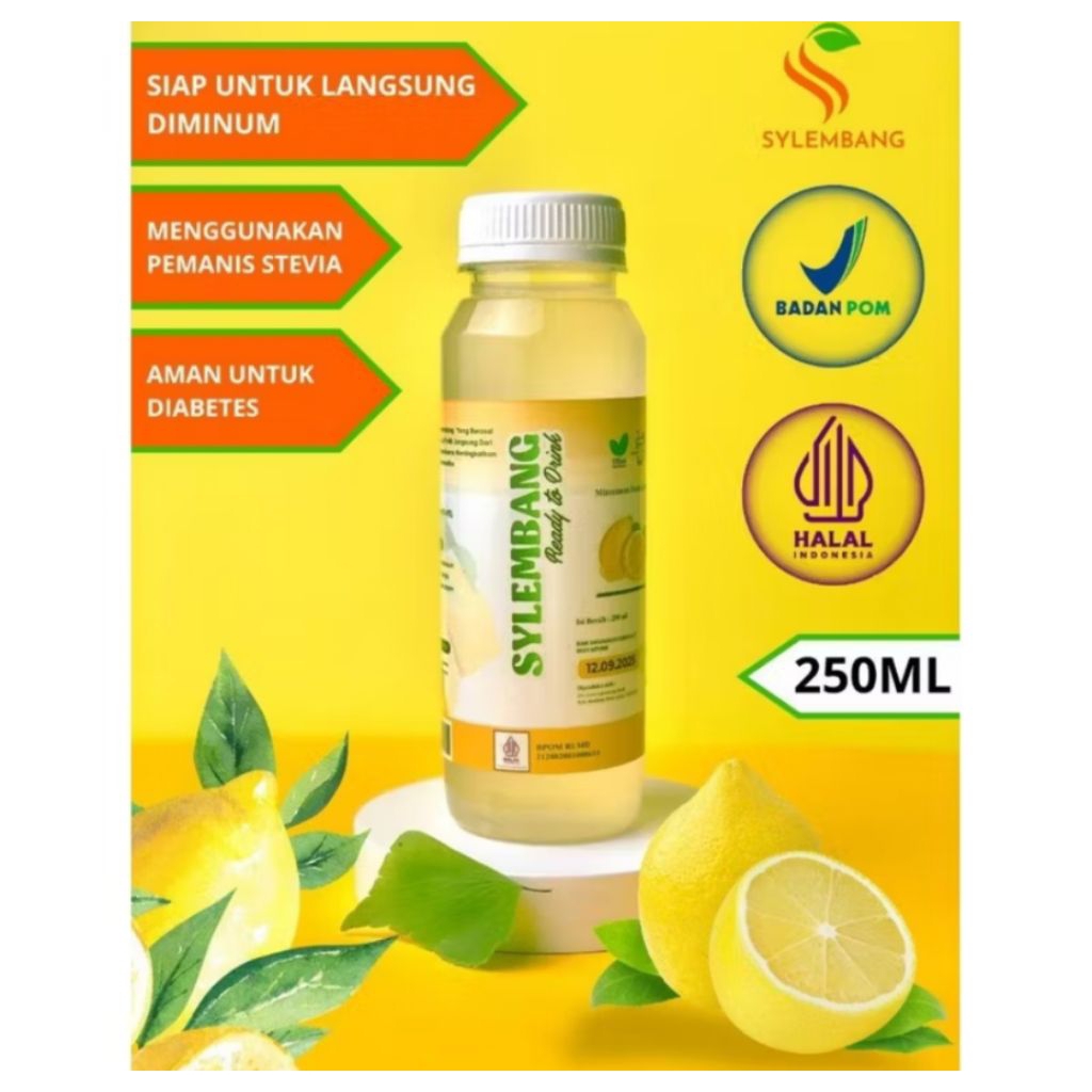 

[ ISI 3 ] SYLEMBANG - Ready to drink Lemon 250ml BPOM HALAL Minuman Lemon