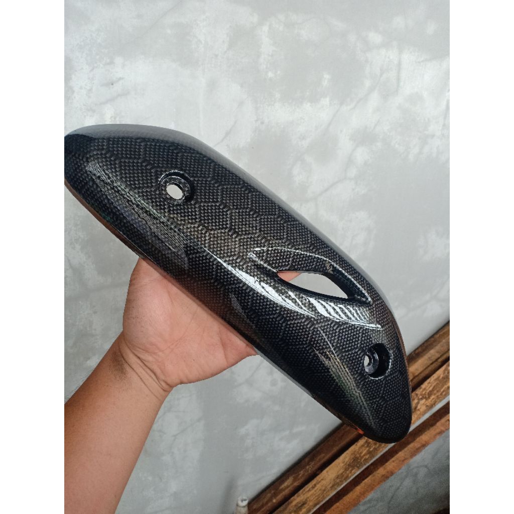 TAMENG KNALPOT SCOOPY NEW CARBON WTP HEXAGONAL