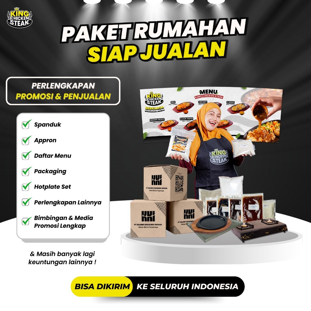 

Kemitraan Franchise Chicken Steak Kekinian Terlaris Termurah - Paket Rumahan