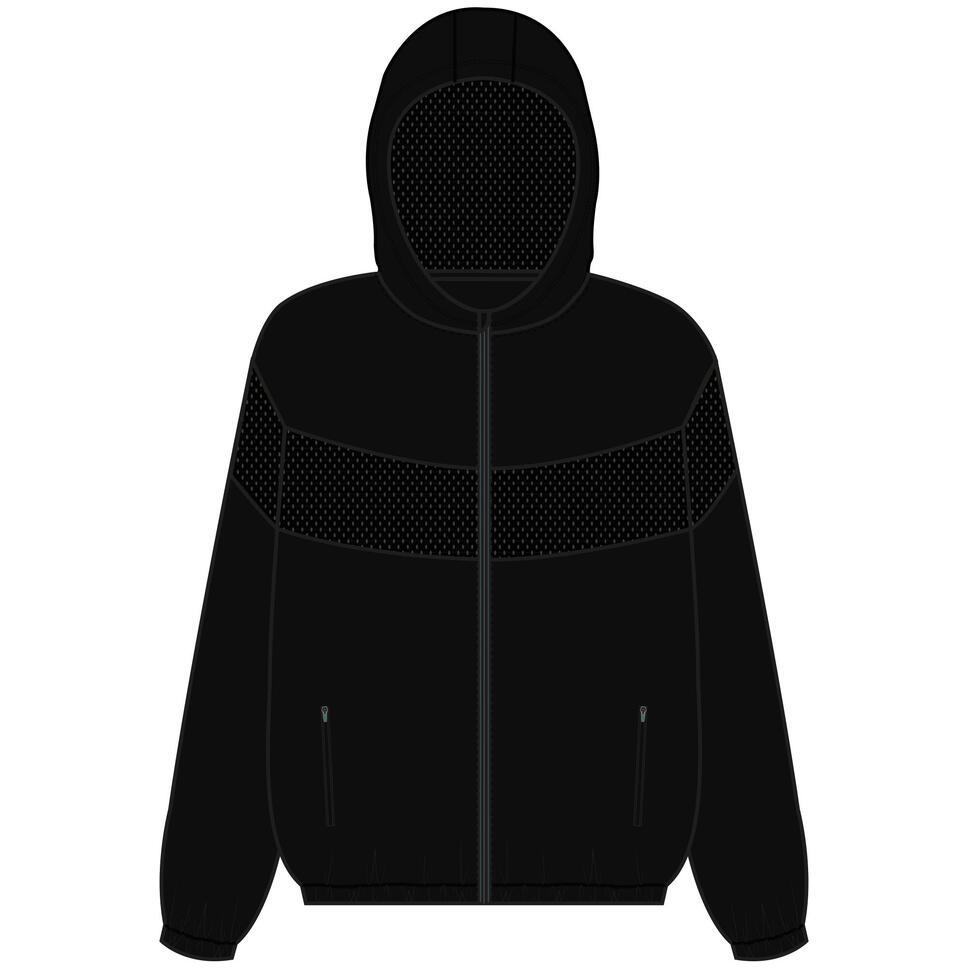 Decathlon DOMYOS Jaket Olahraga Berpori Anak Perempuan Hitam - 8677418