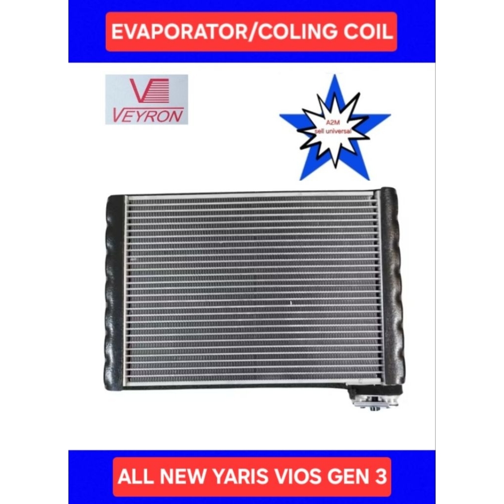 EVAPORATOR COLING COIL EVAP COIL AC MOBIL ALL NEW YARIS VIOS GEN 3