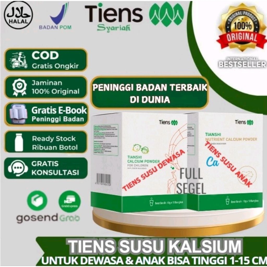 

Tiens Tianshi Susu Kalsium Peninggi Badan Anak Remaja & Dewasa