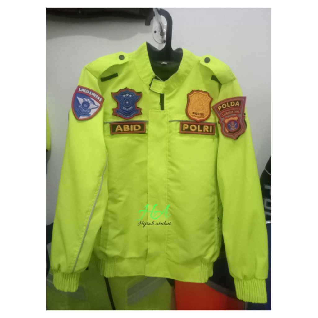 JAKET POLANTAS FULL HIJAU BAHAN FULL TASLAN /JAKET TASLAN