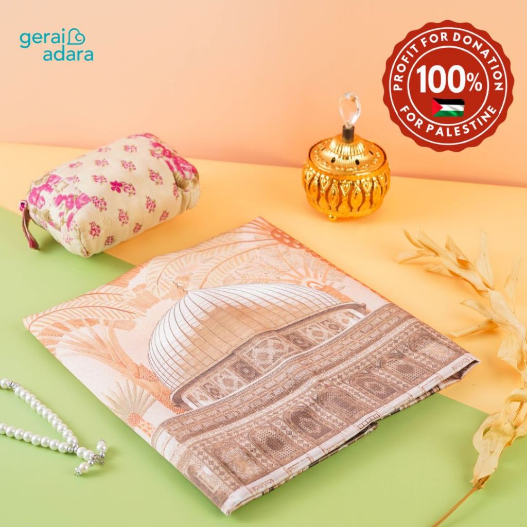 Sajadah Travel Printing Motif Masjid Al-Aqsa Gerai Adara