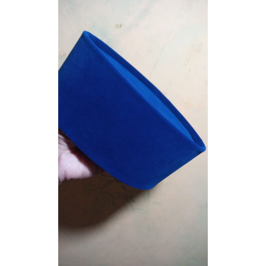 peci,songkok kopyah pria dewasa dan anak biru polos tinggi,9