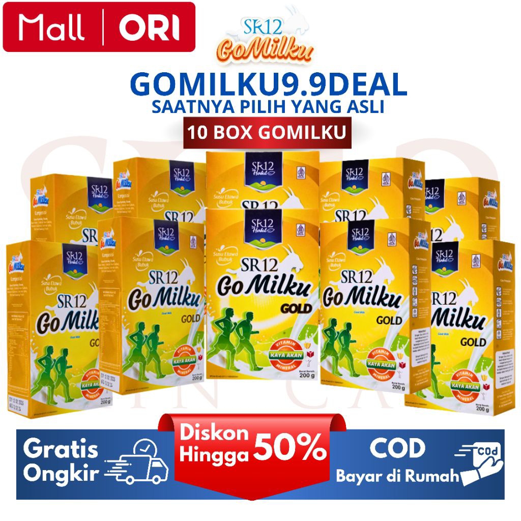 

Paket 10 Box Go Milku Gold 200gr Susu Kambing Etawa Premium