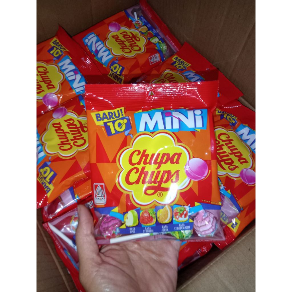 

Chupa Chups Mini 60gr isi 10 Lollipops