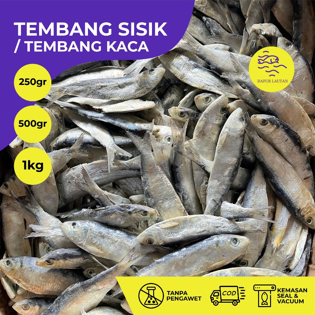 

Ikan Asin Murah Tembang Sisik / Tembang Kaca 250 gram, 500 gram, & 1 kg