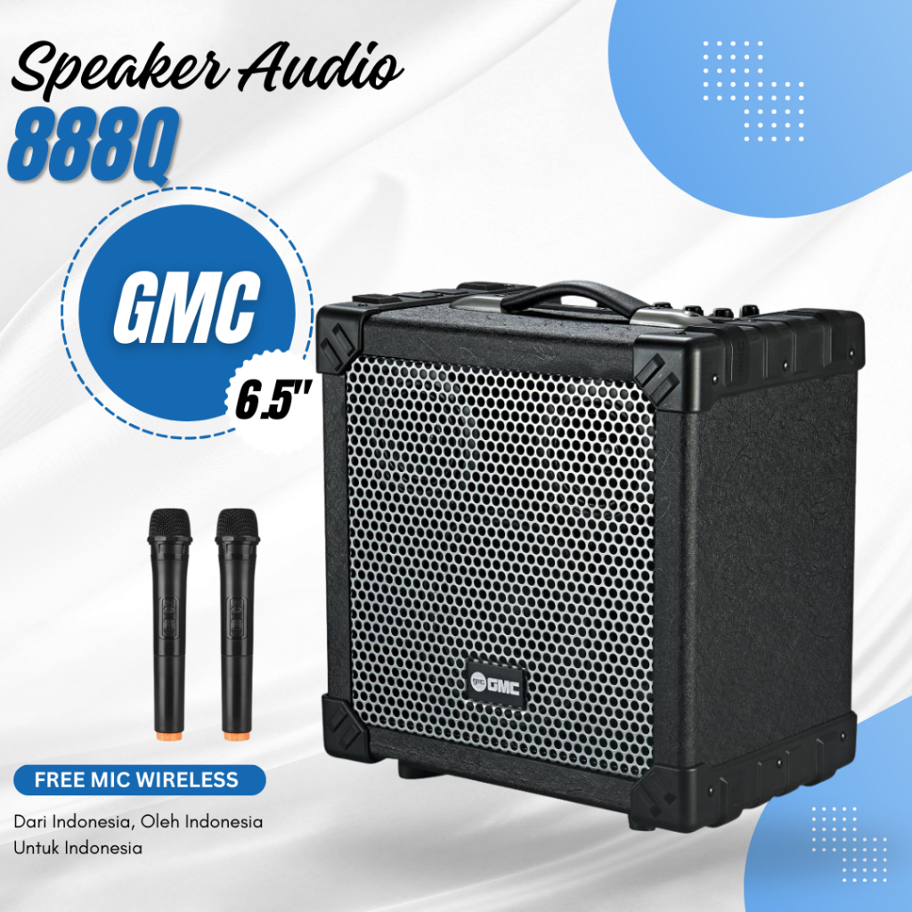 Speaker GMC 888Q 6,5'' Terbaru pro sound speaker system / Speaker Portable Buetooth