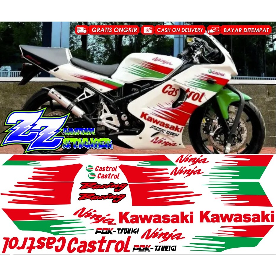 striping kawasaki ninja RR old livery castrol (sudah cutting pake mesin)