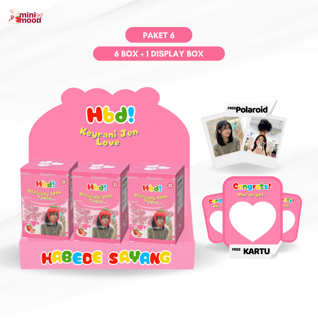 

[ONLY BOX] Yummi Yupi - Blind Box Custom by minimood.co | Box Surprise Kejutan Hadiah Kado Ulang Tahun Birthday Valentine Spesial Hari Ibu Sweet Seventeen Graduation Wisuda