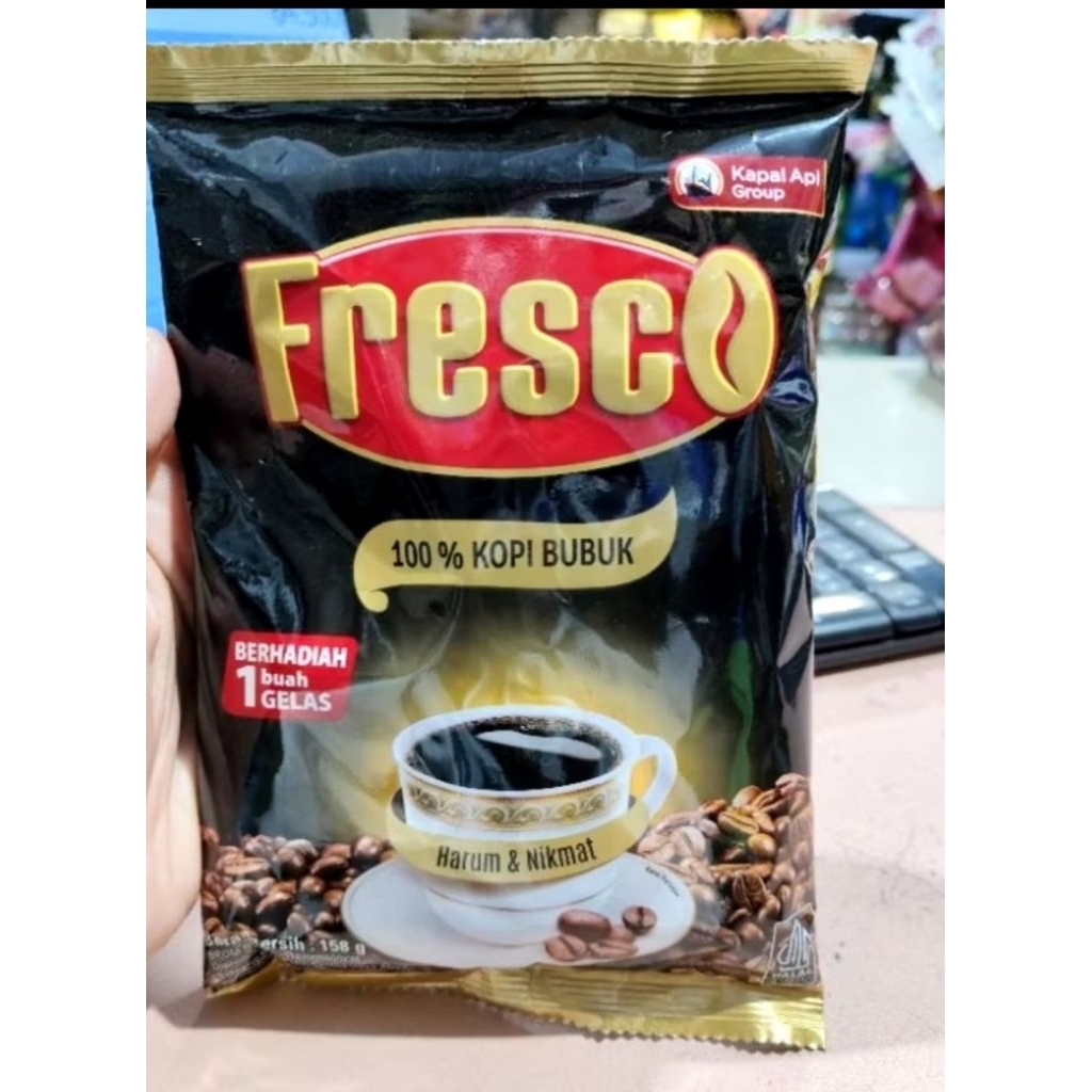 

kopi bubuk FRESCO 158 gr free gelas