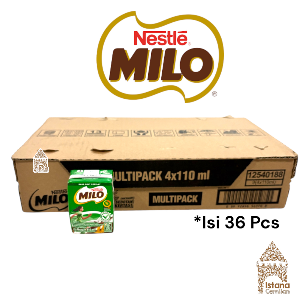 

(GROSIR) Nestle MILO UHT Susu Cokelat 110 ML DUS (isi 36 pcs)