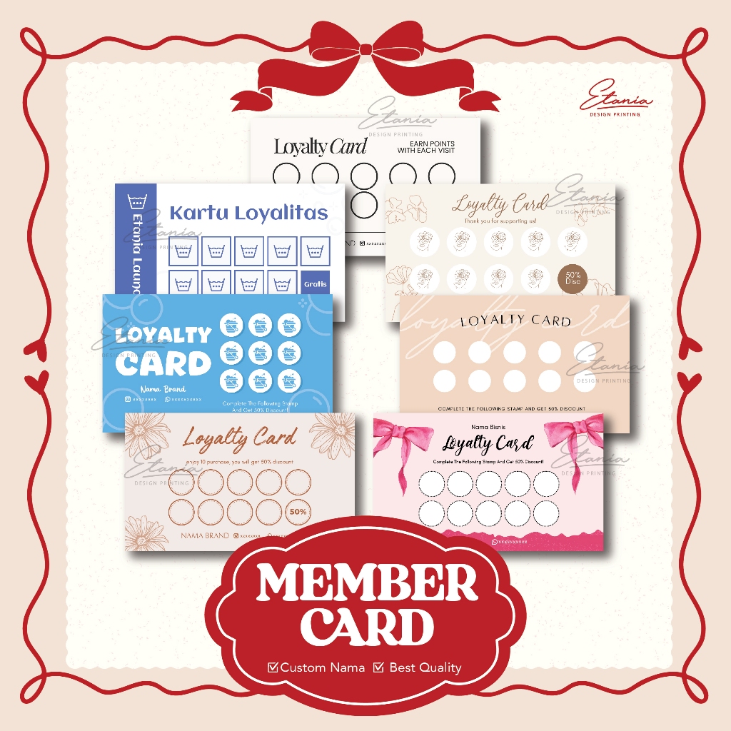 

kartu member loyalty card kartu langganan