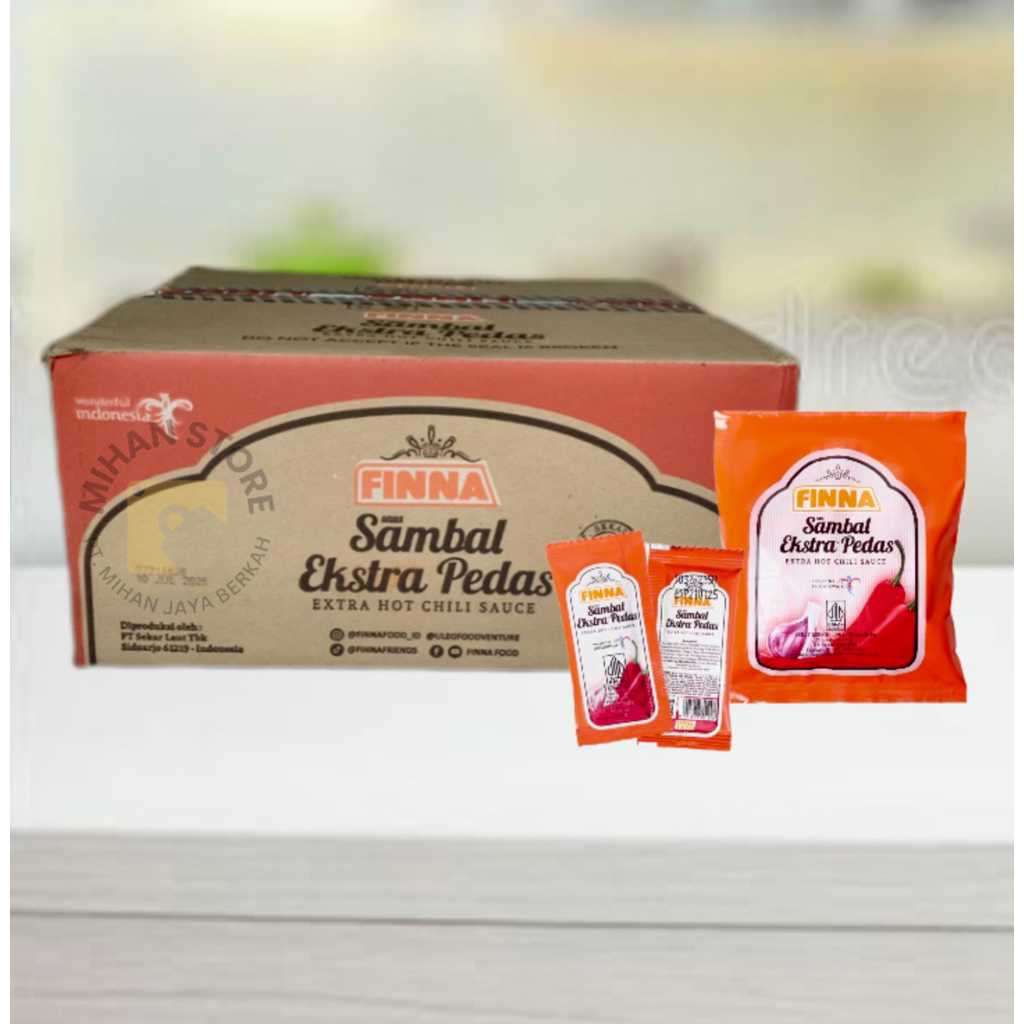 

FINNA Saus Sambal Extra Pedas 9gr (Karton)