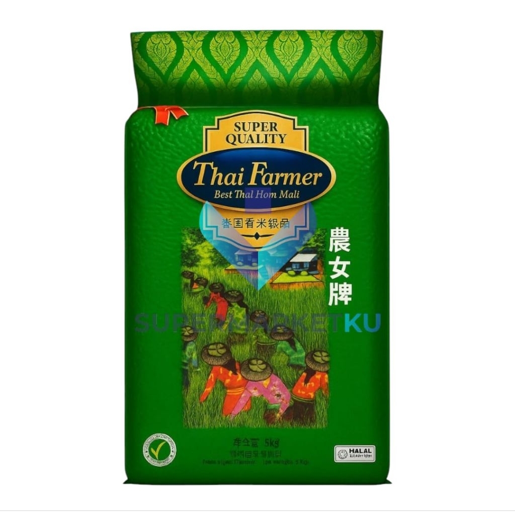 

Kokoku Beras Thai Farmer Thai Hom Mali 5 kg | Beras Thailand
