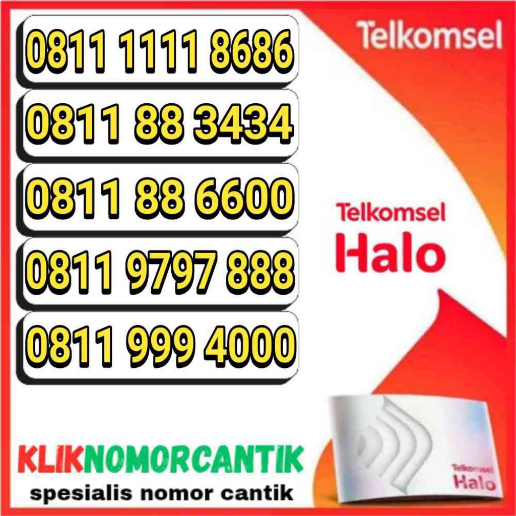 nomor cantik Kartu Halo pascabayar Telkomsel Hoki A8