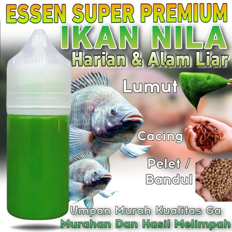 Essen ikan nila 30ml media lumut paling ampuh essen ikan nila cacing essen ikan liar nila pelet esse
