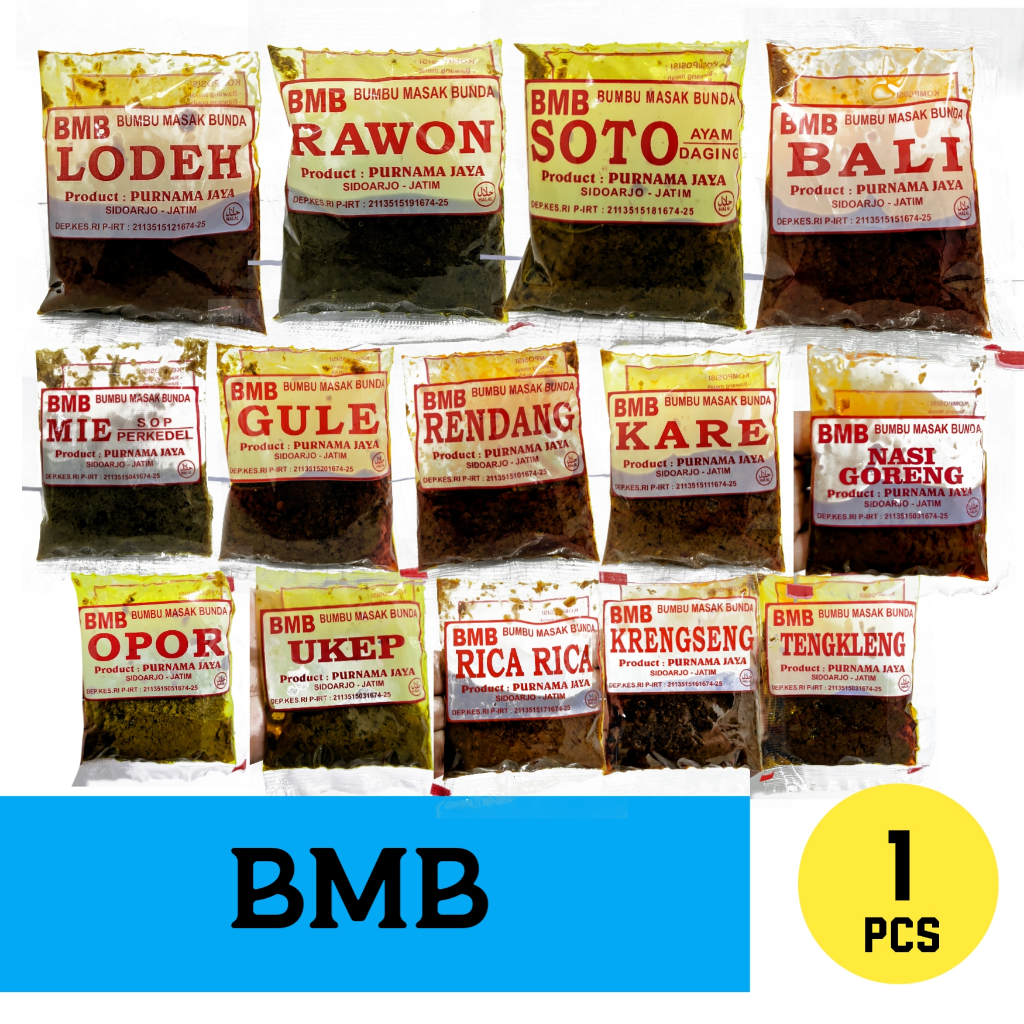 

Bumbu Masak Bunda BMB – Bumbu Instan Murah Sejenis Machmudah / BMM