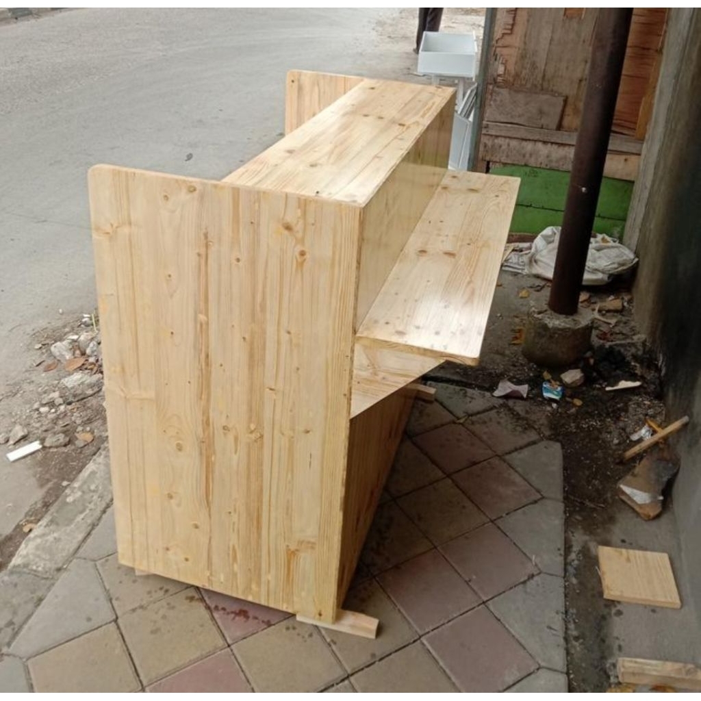 meja kasir cafe meja bar serbaguna jati Belanda