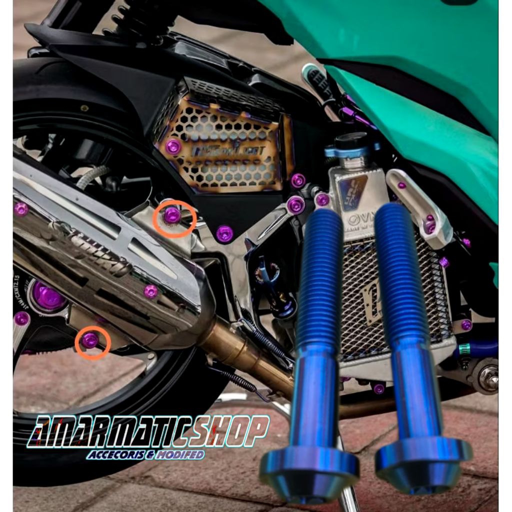 baut titanium knalpot Vario 125 150 atas bawa original Vietnam