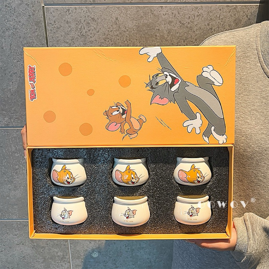 Set Tom & Jerry – Cangkir Teh Keramik Mini 100ml, Model Baru 2025