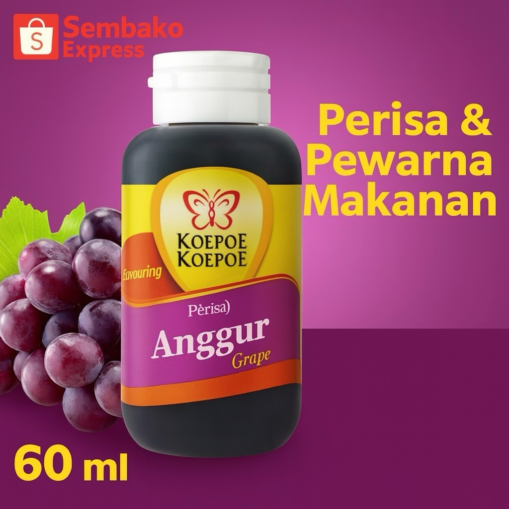 

Koepoe Koepoe Pasta Anggur 60ml – Perisa & Pewarna Makanan
