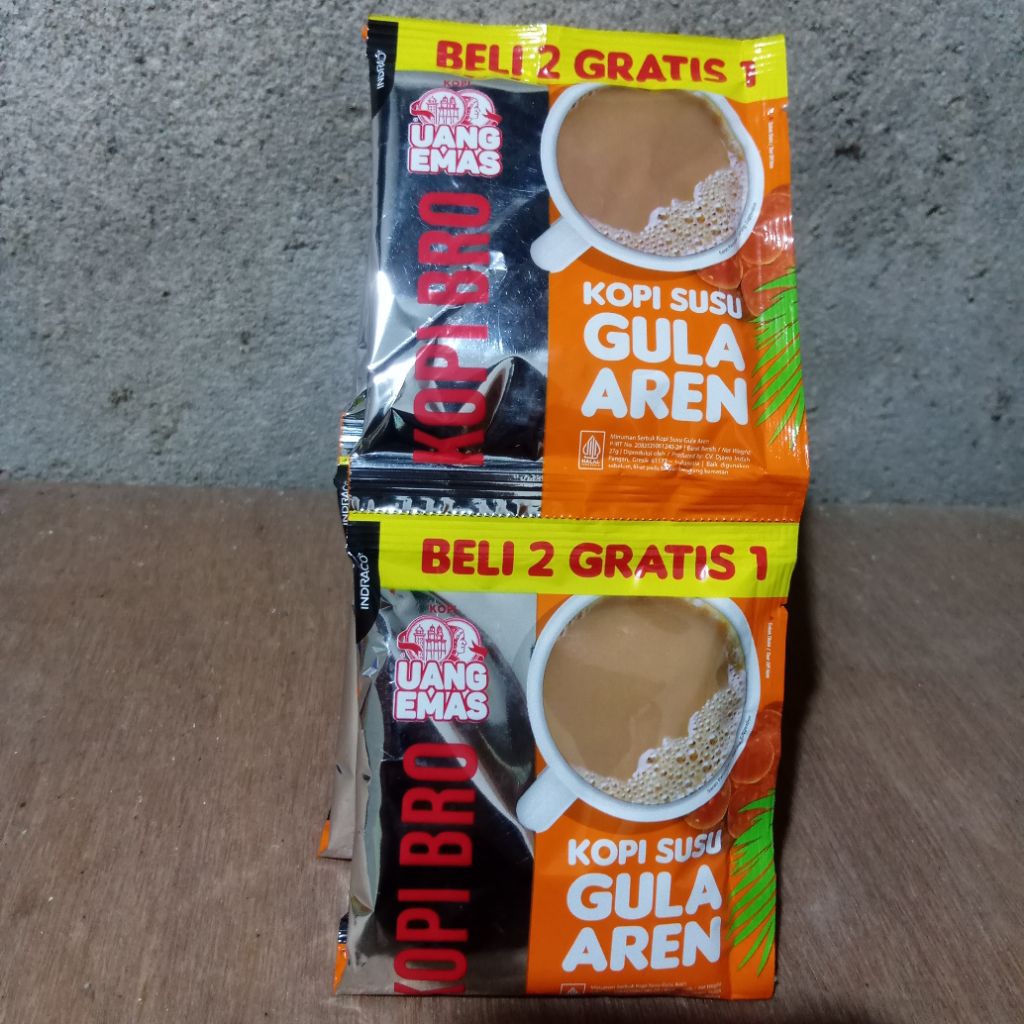 

UANG EMAS KOPI SUSU GULA AREN 15saset/renteng
