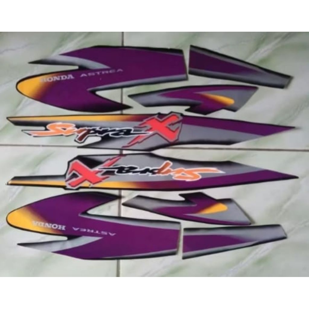 striker Striping body motor Honda Supra x lama Supra x lama UNGU