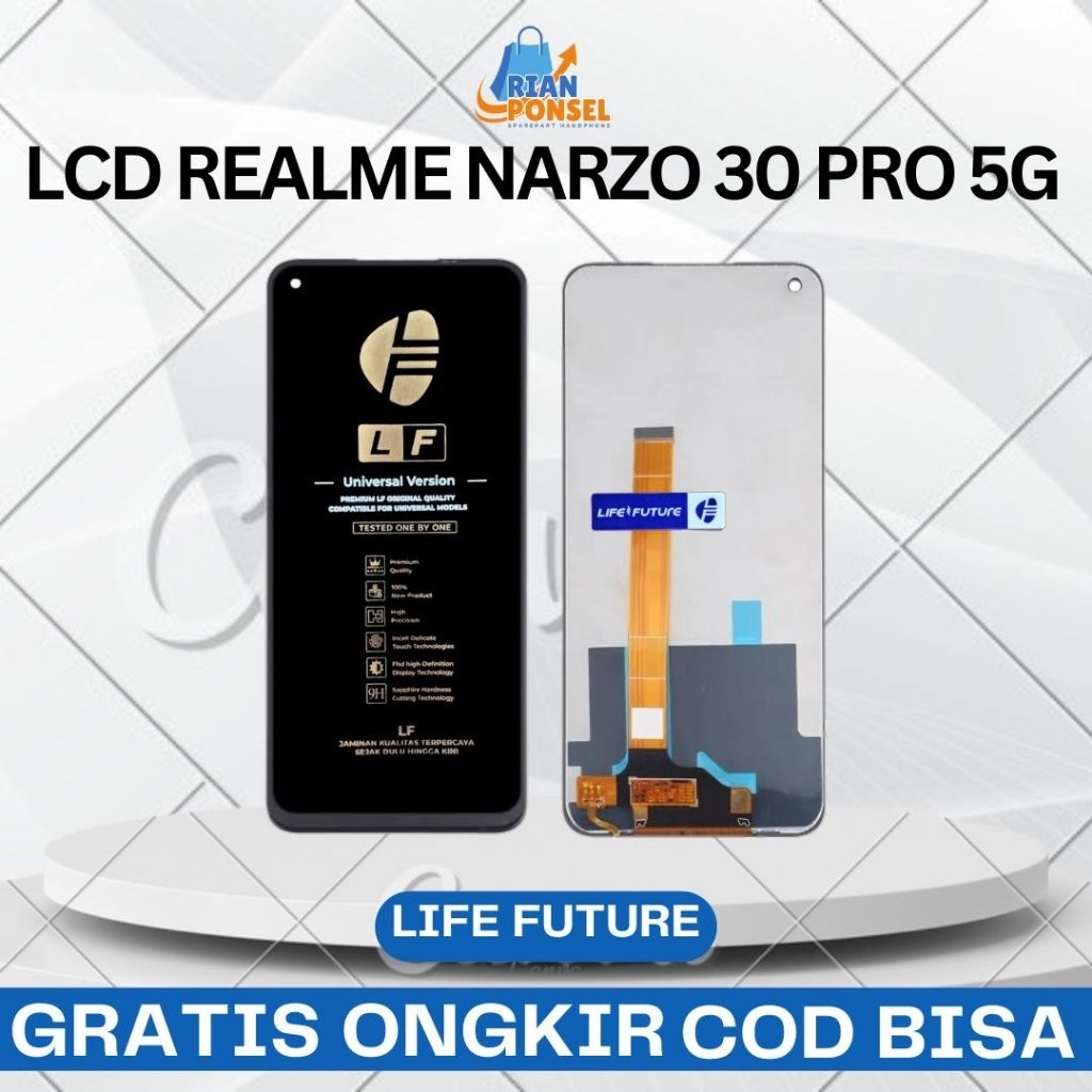 LCD Realme Narzo 30 Pro 5G original Fullset Life Future Touchscreen Ori Lf kualitas Terbaik