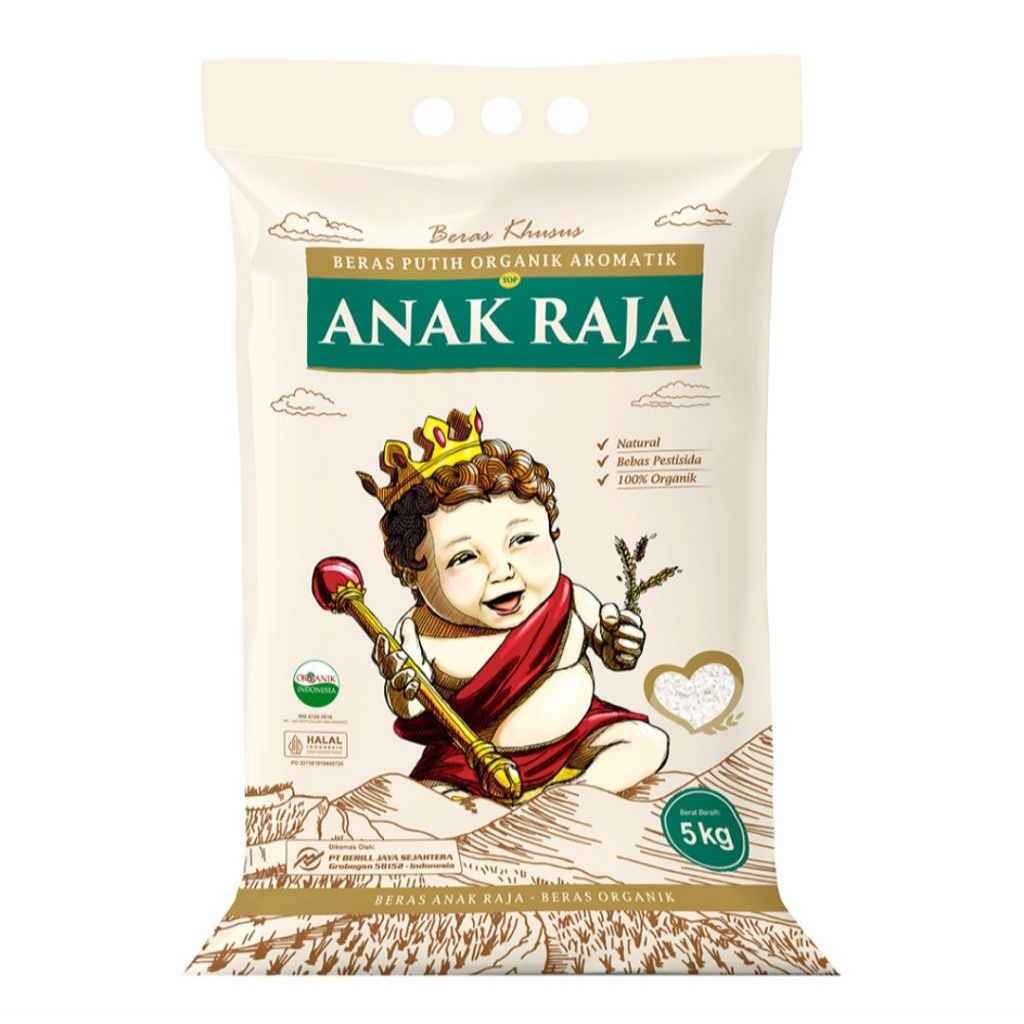

Anak Raja Beras Putih Organik Aromatik Premium Rice 5kg