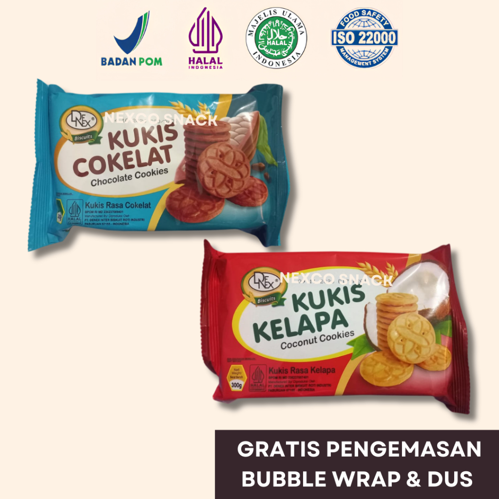 

Denex Kukis Cokelat, Kelapa 300 gram