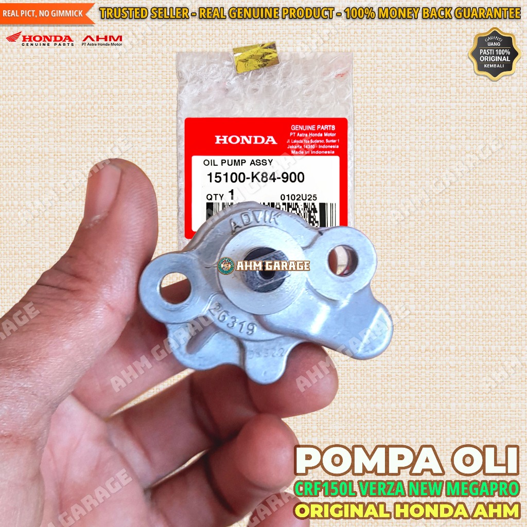 Pompa Oli CRF150L K84 Oil Pump Assy CRF 150L K84F Original Honda AHM Asli Ori HGP 15100-K84-900