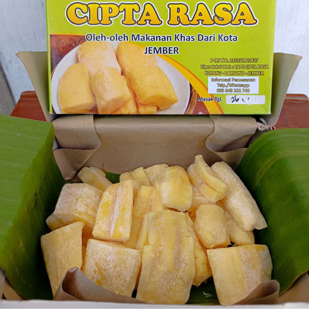 

Tape Singkong Kuning Rasa Madu 600g – Tape Pohong Cipta Rasa | Tape Khas Jember Manis Tanpa Tambahan Gula dan Tanpa Pengawet