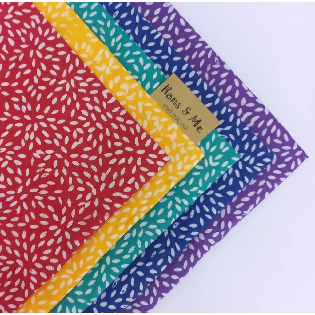 Kain Perca Batik Cap Motif Beras (per set)