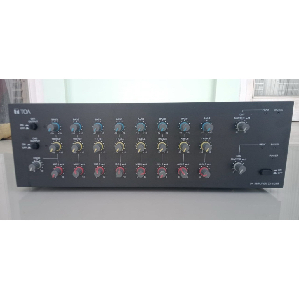 TOA ZA-2128M daya 120 watt × 2 (240 watt) barang bekas seperi baru 98%, normal, ori.