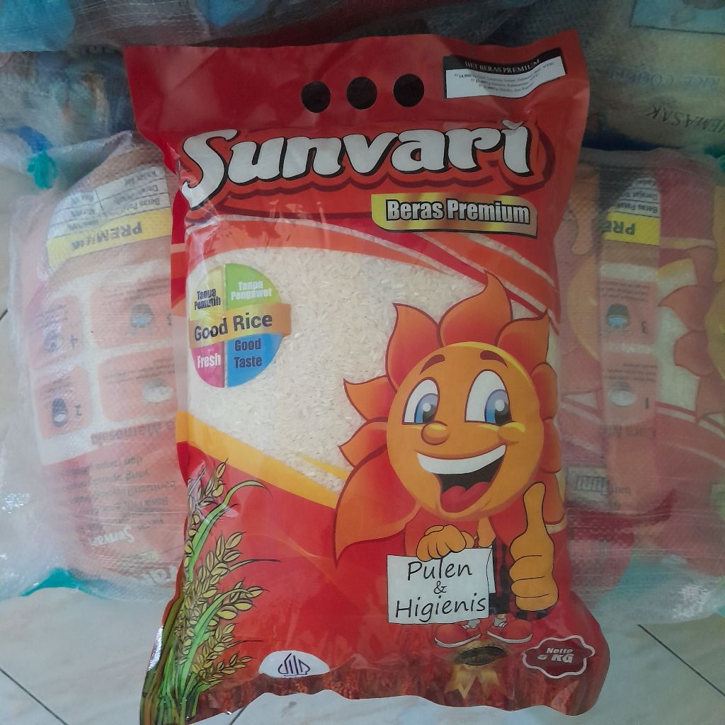 

Beras Sunvari 5Kg Pulen & Higienis