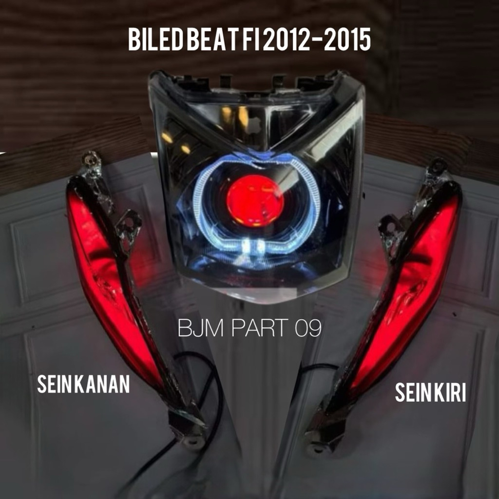 Sepaket Lampu Biled BILED Beat Fi set sen sein alis running