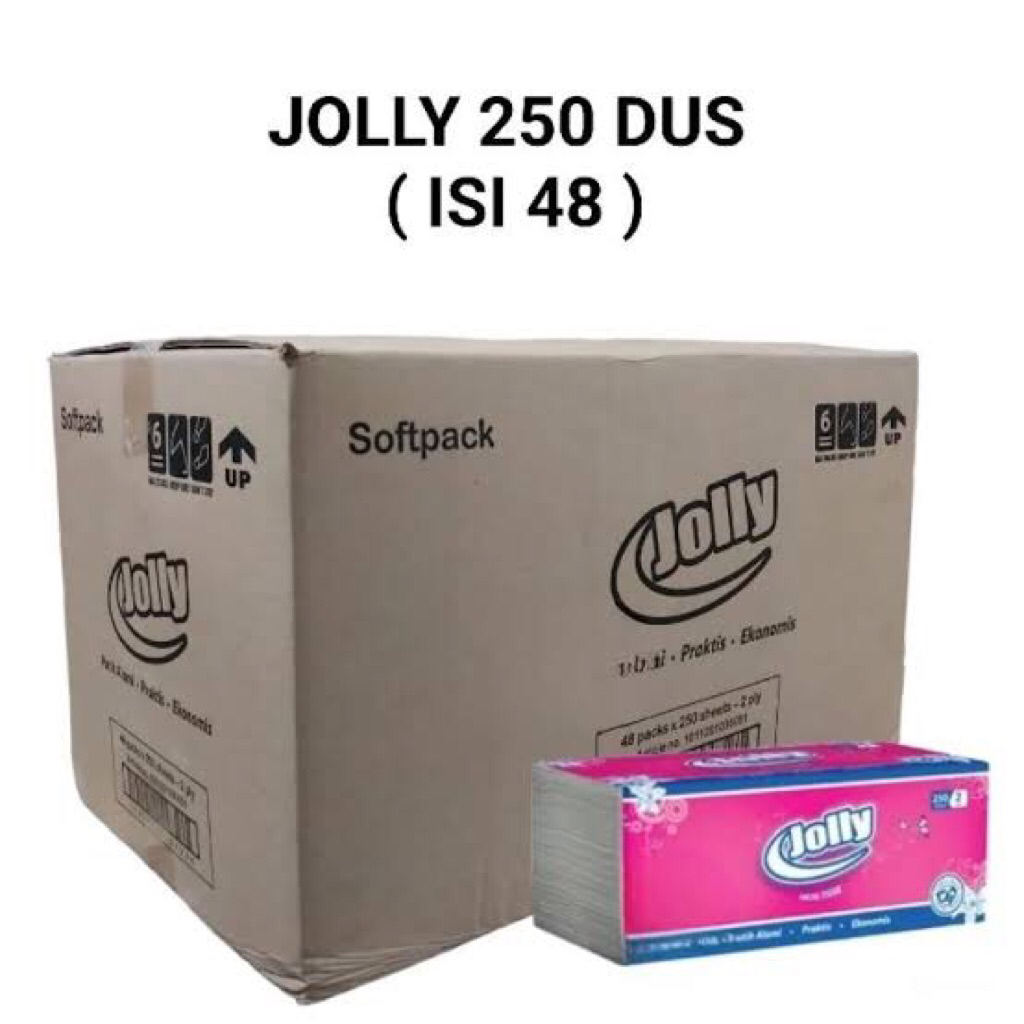 Tissu Jolly 250 sheet 1dus/karton isi 48 Tisu