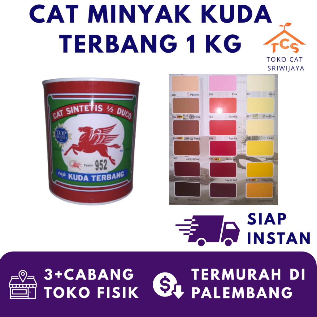 CAT MINYAK KUDA TERBANG 1 KG WARNA LENGKAP