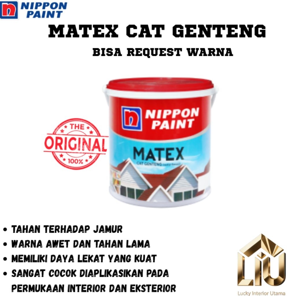 CAT GENTENG MATEX NIPPON PAINT 2,5 LT MATEX CAT GENTENG