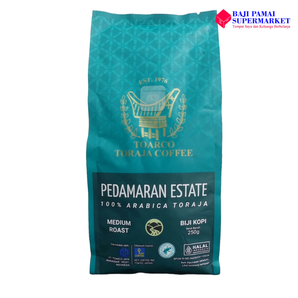 

Kopi Toarco Toraja Pedamaran Estate Biji Medium Roast 250gr
